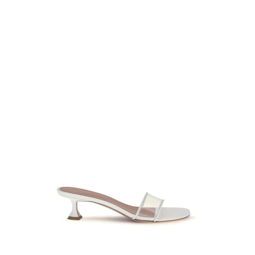 Amina Muaddi Women Andreea Glass Mule Sandals